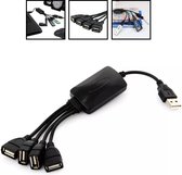 USB Hub 4 Poorts - USB Splitter Poort - USB-A Verlengkabel - Adapter - Kabel