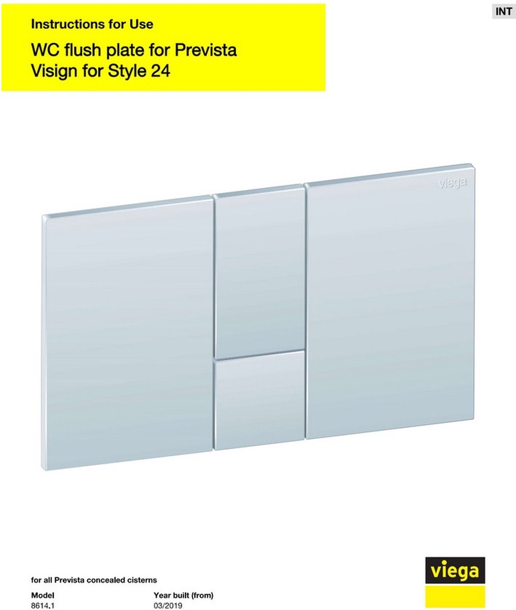 Viega Wc-Bedieningsplaten Voor Prevista Visign For Style 24 (8614.1)