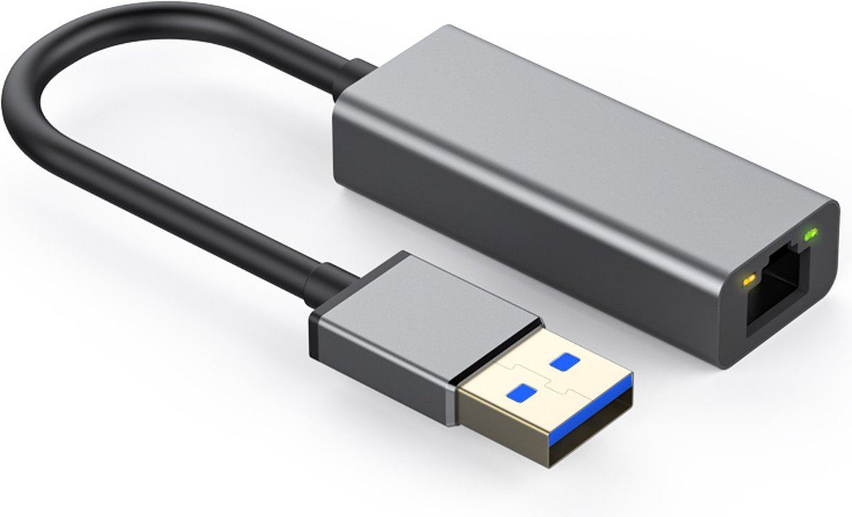 NÖRDIC USB-LAN6 USB3.0 naar RJ45 adapter - 1 Gbps - Space Gray