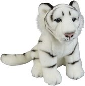 Pluche knuffel dieren Witte Tijger 28 cm - Speelgoed Tijgers knuffelbeesten