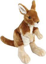 Pluche knuffel dieren Kangoeroe 30 cm - Speelgoed wilde dieren Kangoeroes knuffelbeesten