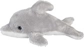 Pluche kleine knuffel dieren Dolfijn van 15 cm - Speelgoed knuffels zeedieren - Leuk als cadeau