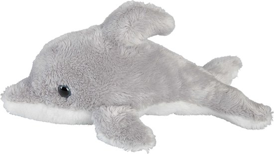 Ravensden Pluche dolfijn - knuffel dolfijn - 15 cm - zeedieren knuffel