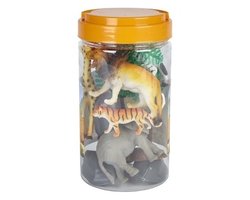 Speelset kinderen safaridieren in emmer - Speelgoeddieren dierentuin dieren safari - speelgoed voor kinderen