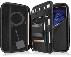 Portfolio Case voor 12.9 inch Geschikt voor: Nieuwe iPad Pro 12.9 / Samsung Galaxy Tab S7 FE S8 Plus - Draagtas hoesje met Accessoires Compartiment