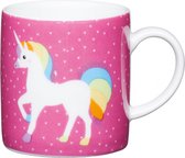 espressokop Unicorn 80 ml porselein roze/wit