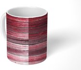 Mok - Hout - Roze - Patroon - Verf - Mokken - 350 ML - Beker - Uitdeelcadeautjes