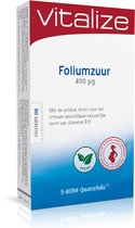 Vitalize Foliumzuur 400 mcg 90 tabletten - Voor en tijdens de zwangerschap - Actieve vorm van foliumzuur: folaat 5-MTHF Quatrefolic ®