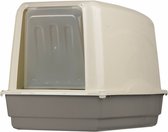 kattenbak 53 x 39 cm beige/grijs