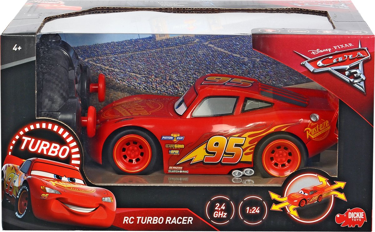 Dickie Toys - RC Cars 3 Lightning McQueen Turbo Racer - 2,4GHz -  Bestuurbare auto -... 