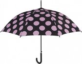 paraplu Fantasy dames 104 cm automatisch zwart/roze
