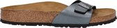 Birkenstock Madrid Dames Slippers Metallic Black Narrow-fit | Zwart | Imitatieleer | Maat 43 | 1021532