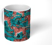 Mok - Koffiemok - Patroon - Jungle - Tijgerprint - Dieren - Mokken - 350 ML - Beker - Koffiemokken - Theemok