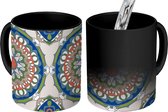 Magische Mok - Foto op Warmte Mokken - Koffiemok - Patronen - Abstract - Mandala - Magic Mok - Beker - 350 ML - Theemok