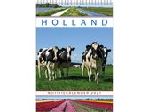 notitiekalender Holland 34 cm papier groen/blauw/rood