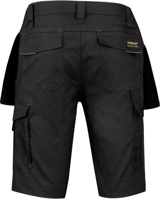 STØRVIK Thijs Pantalon de travail Court Stretch Homme - Extensible - Taille S - Noir