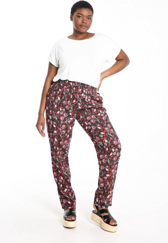 Paprika Pantalon femme avec taille elastique et imprime fleuri Pantalon Taille 54 bol
