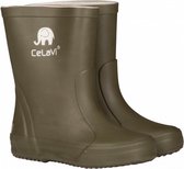 regenlaarzen Basic Wellies jongens rubber legergroen maat 27