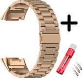 Fitbit Charge 5 bandje staal rosé goud + toolkit