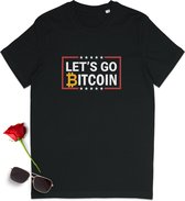 T Shirt Dames - T Shirt Heren - Bitcoin - Zwart - Maat XL