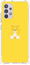 TPU Case Geschikt voor Samsung Galaxy A32 4G | A32 5G Enterprise Editie Smartphone hoesje met doorzichtige rand Baby Leopard