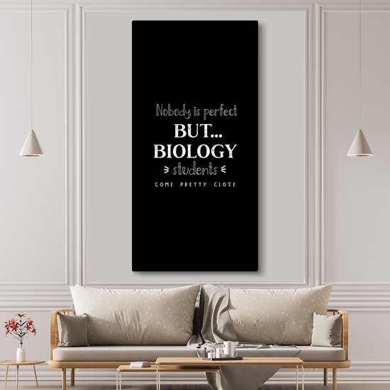 Peinture sur toile 80x160 cm - Décoration murale Citation - Biologie - Étudiants - Décoration murale murale salon - Décoration chambre - Accessoires de chambre - Peintures