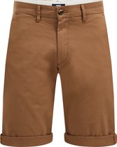 WE Fashion Heren slim fit chinoshort met stretch