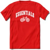 Bike EssentialsT-Shirt | Souvenirs Holland Kleding | Dames / Heren / Unisex Koningsdag shirt | Grappig Nederland Fiets Land Cadeau | - Rood - L