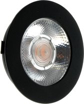 EcoDim - LED Spot Keukenverlichting - ED-10046 - 3W - Warm Wit 2700K - Dimbaar - Waterdicht IP54 - Onderbouwspot - Meubelspot - Inbouwspot - Rond - Mat Zwart - BSE