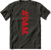 A'Dam Amsterdam T-Shirt | Souvenirs Holland Kleding | Dames / Heren / Unisex Koningsdag shirt | Grappig Nederland Fiets Land Cadeau | - Donker Grijs - M