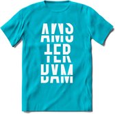 Amsterdam T-Shirt | Souvenirs Holland Kleding | Dames / Heren / Unisex Koningsdag shirt | Grappig Nederland Fiets Land Cadeau | - Blauw - 3XL