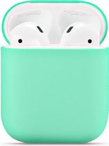 Apple AirPods 1 & 2 effen soft case - groen - Geschikt voor