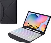 Bluetooth Keyboard Case voor Samsung Galaxy Tab S6 Lite 10.4 (2020) - 10.4 inch hoes - QWERTY Toetsenbord met verlichting - Wit