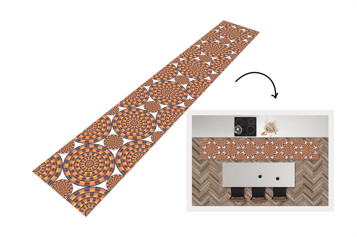 KitchenYeah Keukenloper - Keukenmat - Mandala - Mexico - Patroon - Keuken vloerkleed Multicolor
