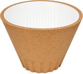 koffiemaker 13 x 9,5 cm kurk bruin 2-delig