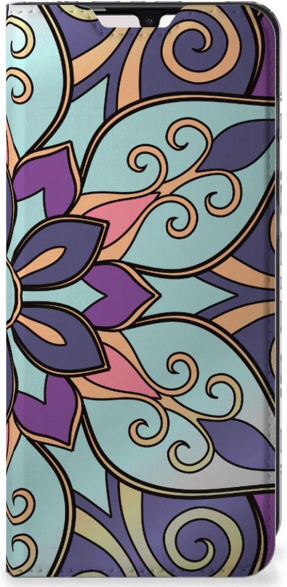 Book Case voor Samsung Galaxy A33 5G Smart Cover Purple Flower
