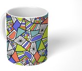 Mok - Koffiemok - Mozaïek - Abstract - Patronen - Mokken - 350 ML - Beker - Koffiemokken - Theemok