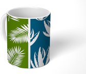 Mok - Koffiemok - Bladeren - Tropisch - Design - Hawaii - Mokken - 350 ML - Beker - Koffiemokken - Theemok