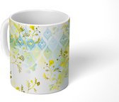 Mok - Koffiemok - Veren - Patronen - Zen - Pauw - Mokken - 350 ML - Beker - Koffiemokken - Theemok