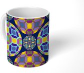 Mok - Koffiemok - Cirkel - Neon - Geometrie - Design - Mokken - 350 ML - Beker - Koffiemokken - Theemok