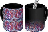 Magische Mok - Foto op Warmte Mokken - Koffiemok - Bandana - Abstract - Hippie - Patronen - Magic Mok - Beker - 350 ML - Theemok