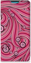GSM Hoesje Geschikt voor Samsung Galaxy A73 Foto Hoesje ontwerpen Swirl Pink