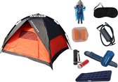 Orange85 Festbox - Festivalpakket - Kampeerpakket - Pop up tent - Slaapzak - Luchtbed - Luchtpomp - 80x50x30 cm - Box 1