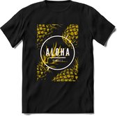 Aloha Hawaii | TSK Studio Zomer Kleding  T-Shirt | Geel | Heren / Dames | Perfect Strand Shirt Verjaardag Cadeau Maat XL