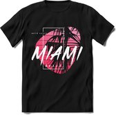 Miami Beach | TSK Studio Zomer Kleding  T-Shirt | Roze | Heren / Dames | Perfect Strand Shirt Verjaardag Cadeau Maat 3XL