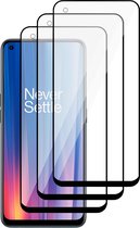 OnePlus Nord CE 2 Screenprotector - Gehard Glas Beschermglas Tempered Glass Volledig Dekkende Screen Protector - 3 Stuks