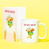 Nutcrackers Mok Love You - Mok En Kaart  | Moederdagcadeau