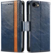 Deluxe Book Case - iPhone SE (2020 / 2022) / 8 / 7 Hoesje - Blauw