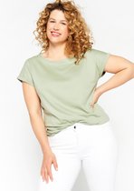 LOLALIZA Basic T-shirt - Khaki - Maat XS