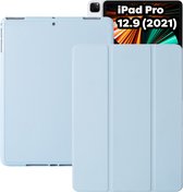 iPad Pro 12.9 Hoes - iPad Pro 12.9 Hoesje 2021 met Apple Pencil Vakje - Blauw - Case geschikt voor Apple iPad Pro 12.9 3e generatie